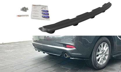 Mittlerer Diffusor Heck Ansatz für Mazda 3 BN (Mk3) Facelift DTM LOOK Carbon Look