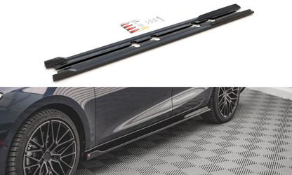 Seitenschweller Ansatz für V.2 für Seat Leon FR Mk4 / Cupra Leon  schwarz matt