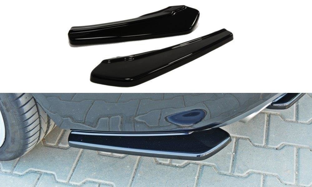 Heck Ansatz Flaps Diffusor für Audi A5 S-Line 8T Coupe schwarz matt