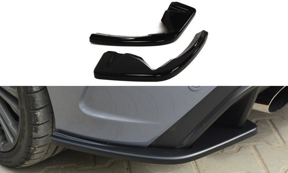 Heck Ansatz Flaps Diffusor für FORD FOCUS 3 RS schwarz matt