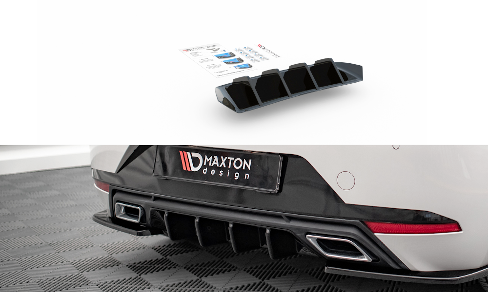 Diffusor Heck Ansatz für Seat Ibiza FR/ Standard Mk5 schwarz matt