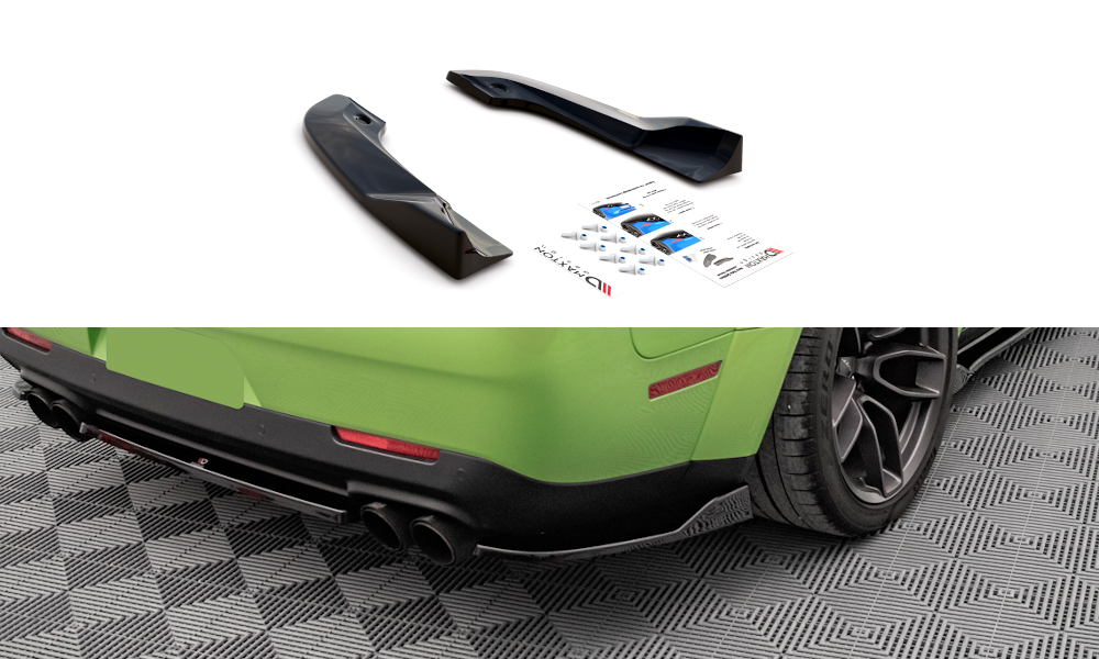 Heck Ansatz Flaps Diffusor für Dodge Challenger SRT Hellcat Mk3 schwarz matt