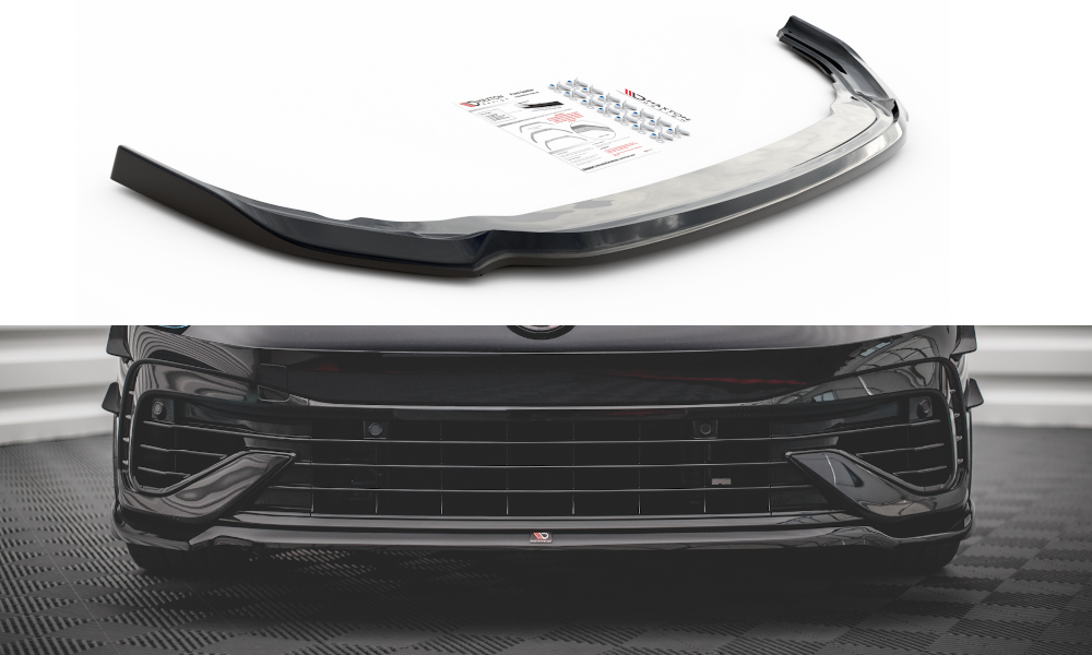 Front Ansatz V.6 für Volkswagen Golf R Mk8 schwarz matt