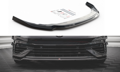 Front Ansatz V.6 für Volkswagen Golf R Mk8 schwarz matt