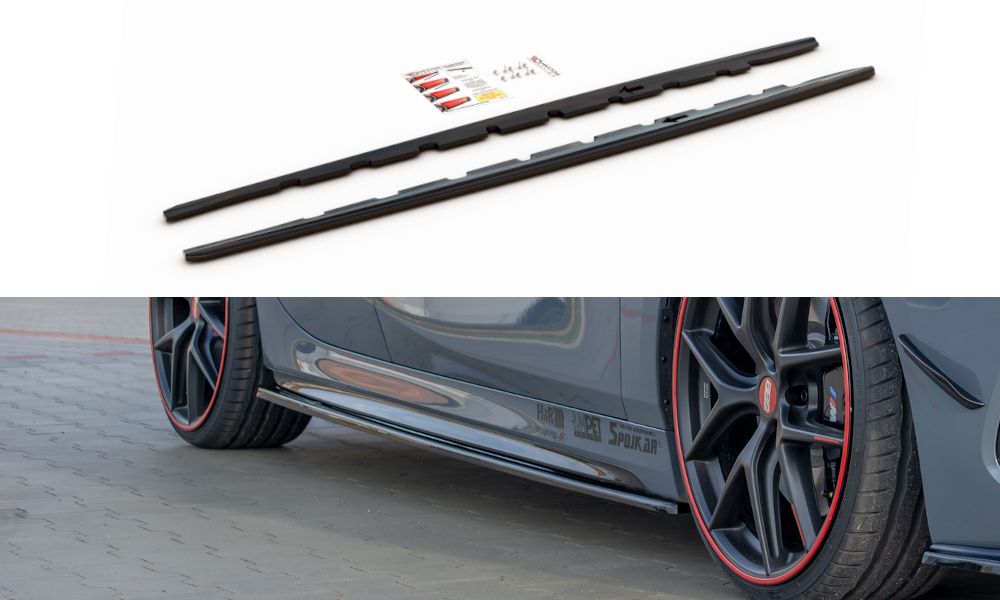 Seitenschweller Ansatz für V.1 für BMW 1er F40 M-Paket/ M135i  schwarz matt