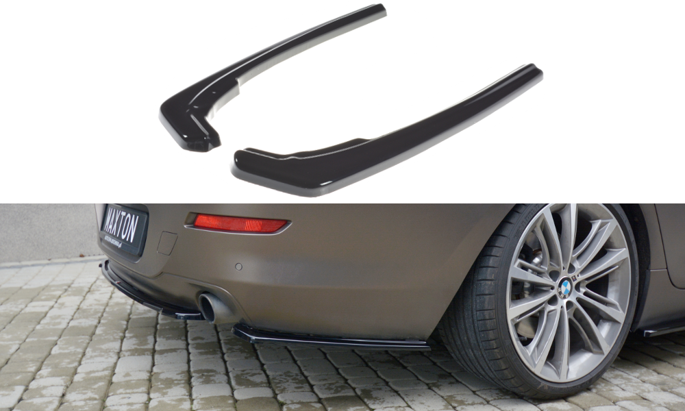 Heck Ansatz Flaps Diffusor für BMW 6er GRAN COUPÉ schwarz matt