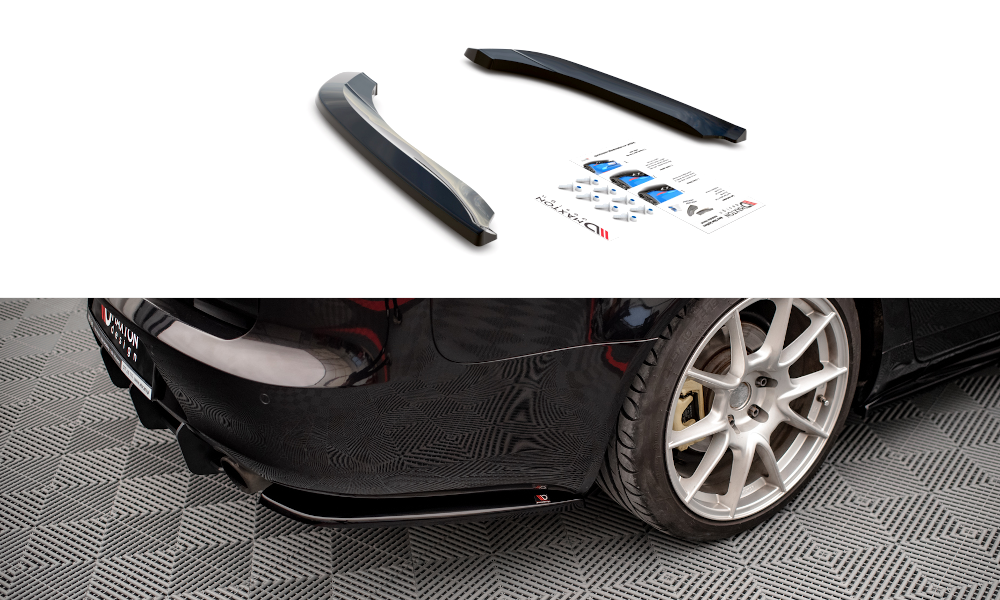 Heck Ansatz Flaps Diffusor für Seat Exeo schwarz Hochglanz