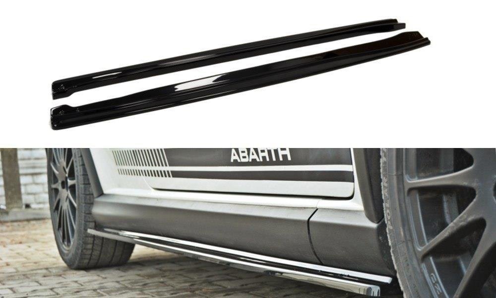 Seitenschweller Ansatz für FIAT GRANDE PUNTO ABARTH schwarz Hochglanz