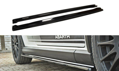 Seitenschweller Ansatz für FIAT GRANDE PUNTO ABARTH schwarz Hochglanz