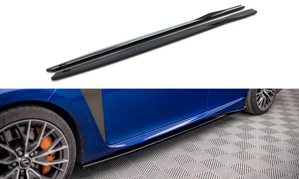 Seitenschweller Ansatz für Lexus GS F Mk4 Facelift schwarz Hochglanz