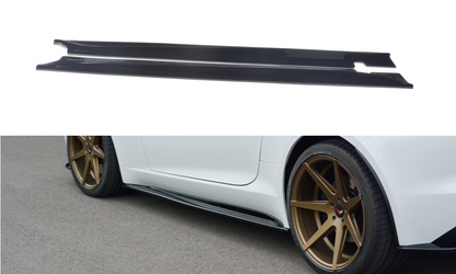 Seitenschweller Ansatz für JAGUAR F-TYPE schwarz Hochglanz