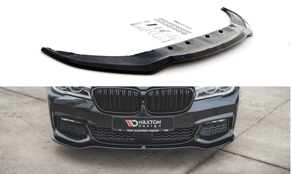 Front Ansatz V.1 für BMW 7 M-Paket G11 schwarz Hochglanz