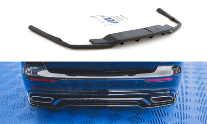Mittlerer Diffusor Heck Ansatz DTM Look für Volvo S60/V60 R-Design Mk3 schwarz matt