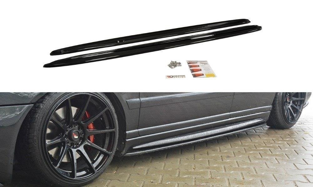 Seitenschweller Ansatz für AUDI S4 B5 schwarz matt