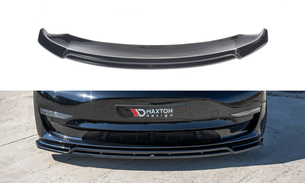 Front Ansatz V.2 für Tesla Model 3 schwarz matt
