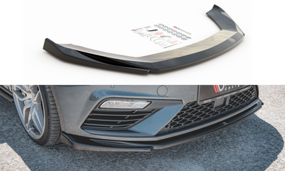 Front Ansatz V.5 für Seat Leon Cupra / FR Mk3 FL schwarz matt