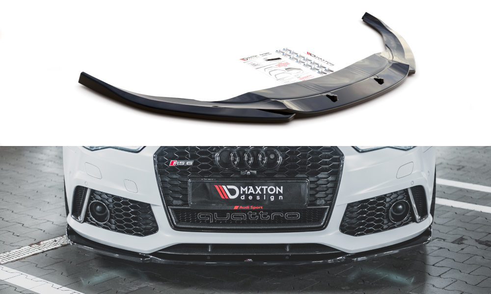 Front Ansatz V.3 für Audi RS6 C7 schwarz Hochglanz