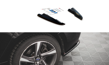 Heck Ansatz Flaps Diffusor für Volvo S60 R-Design Mk2 Carbon Look
