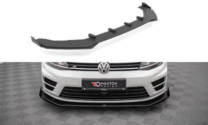 Street Pro Front Ansatz für +Flaps für V.1 + Flaps Volkswagen Golf R Mk7 schwarz Hochglanz