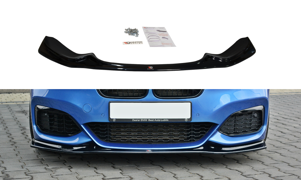 Front Ansatz V.3 für  BMW 1er F20/F21 M-Power schwarz Hochglanz