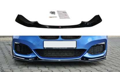 Front Ansatz V.3 für  BMW 1er F20/F21 M-Power schwarz Hochglanz