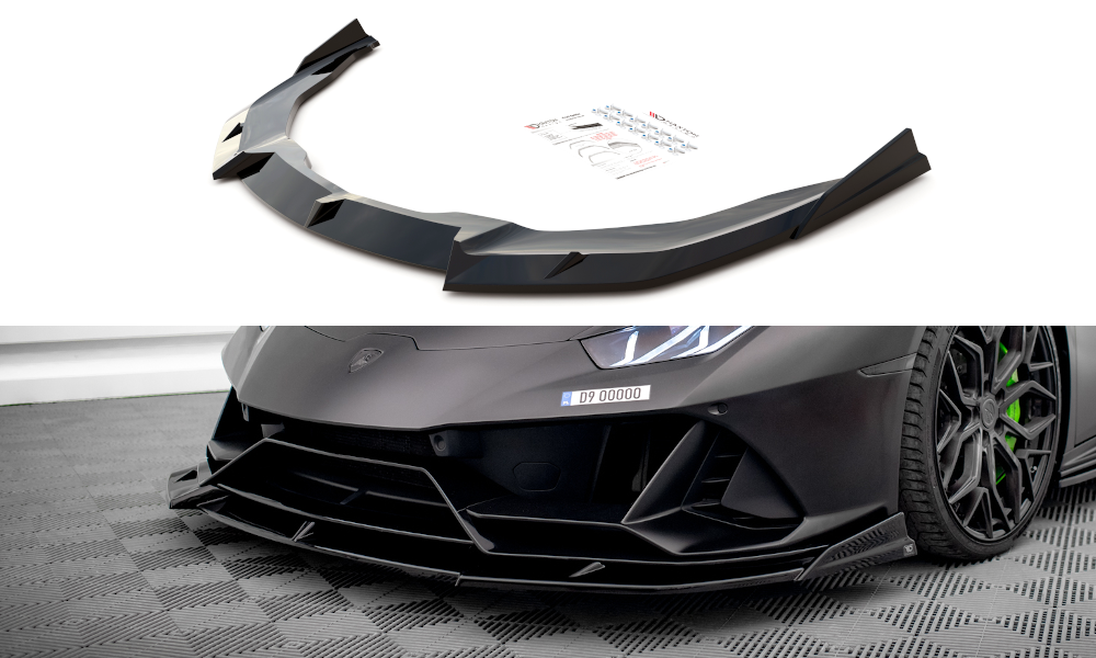 Front Ansatz für Lamborghini Huracan EVO schwarz Hochglanz