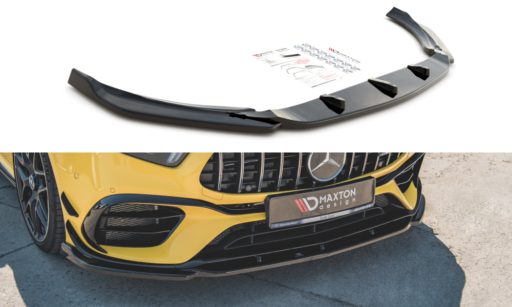 Front Ansatz V.2 für Mercedes-AMG A 45 S W177 schwarz Hochglanz