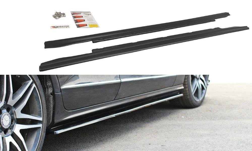 Seitenschweller Ansatz für Mercedes CLS C218 schwarz Hochglanz