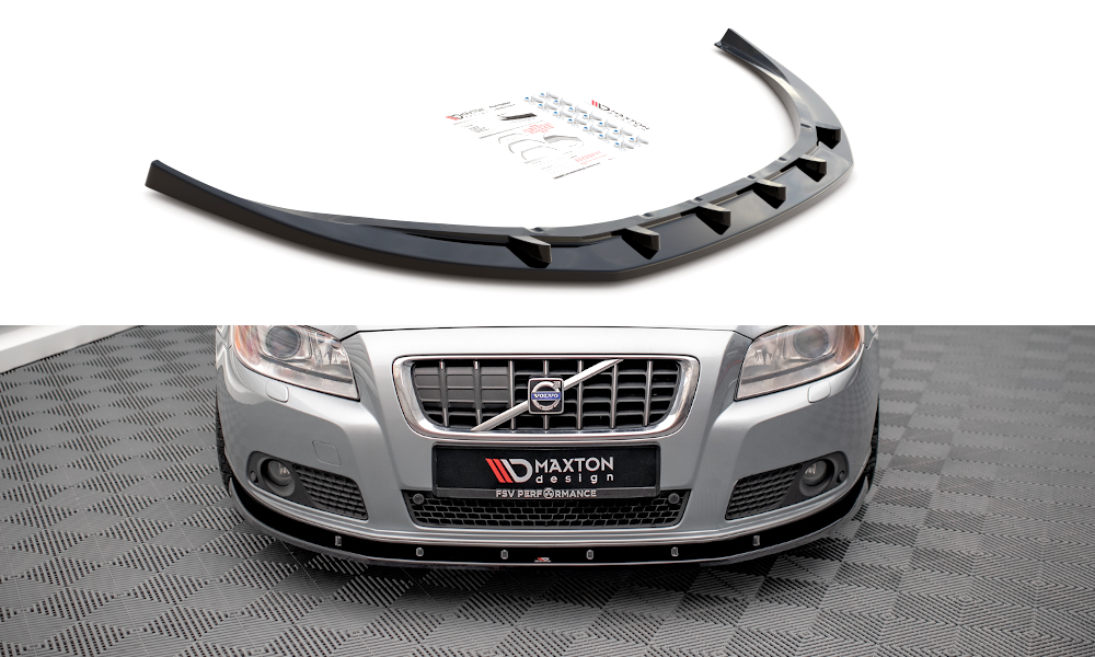 Front Ansatz V.1 für Volvo V70 Mk3 schwarz Hochglanz