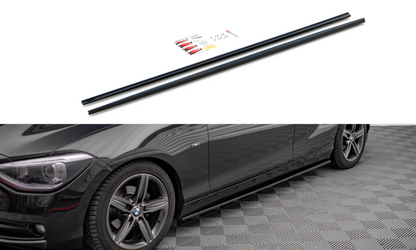 Seitenschweller Ansatz für BMW 1er F20 schwarz matt
