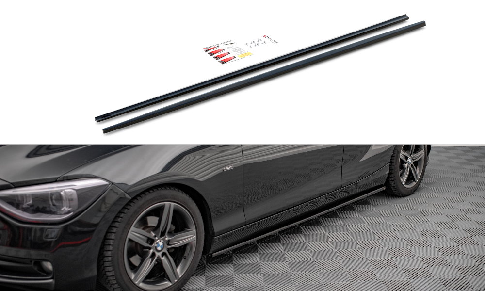 Seitenschweller Ansatz für BMW 1er F20 Carbon Look