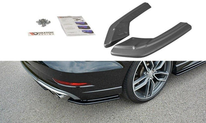 Heck Ansatz Flaps Diffusor für Audi S3 / A3 S-Line 8V FL Limousine Carbon Look
