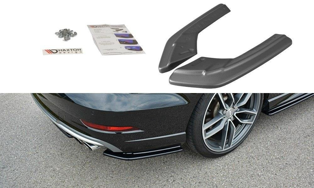 Heck Ansatz Flaps Diffusor für Audi S3 / A3 S-Line 8V FL Limousine schwarz matt