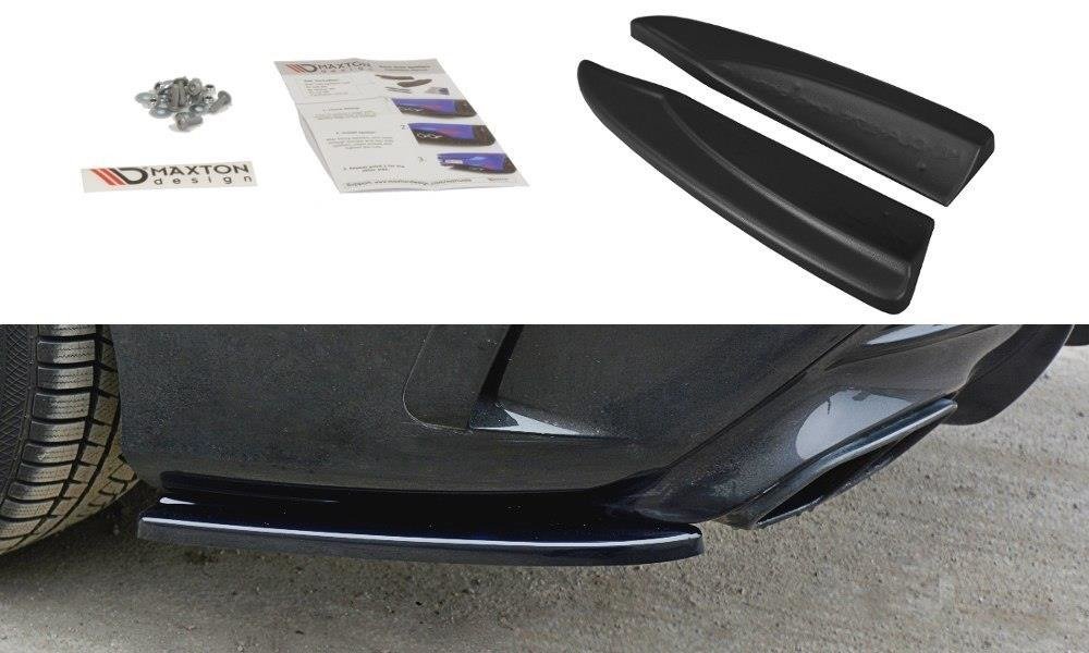 Heck Ansatz Flaps Diffusor für Mercedes CLA A45 AMG C117 Facelift Carbon Look