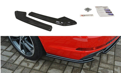 Heck Ansatz Flaps Diffusor für Audi A4 B9 S-Line Carbon Look