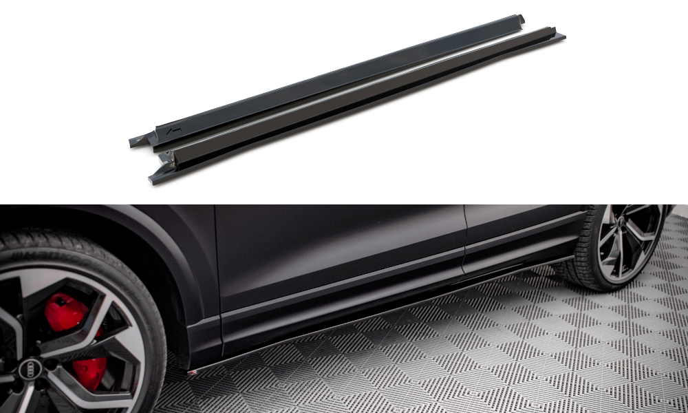 Seitenschweller Ansatz für Audi RSQ8 Mk1 schwarz matt