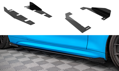 Side Flaps BMW M2 F87 schwarz Hochglanz
