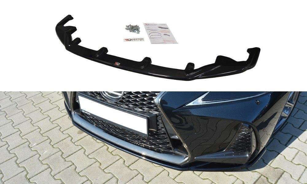 Front Ansatz V.1 für Lexus IS Mk3 Facelift F-Sport schwarz Hochglanz