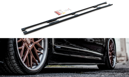 Seitenschweller Ansatz für Lexus LS Long Wheelbase Mk4 Facelift schwarz matt