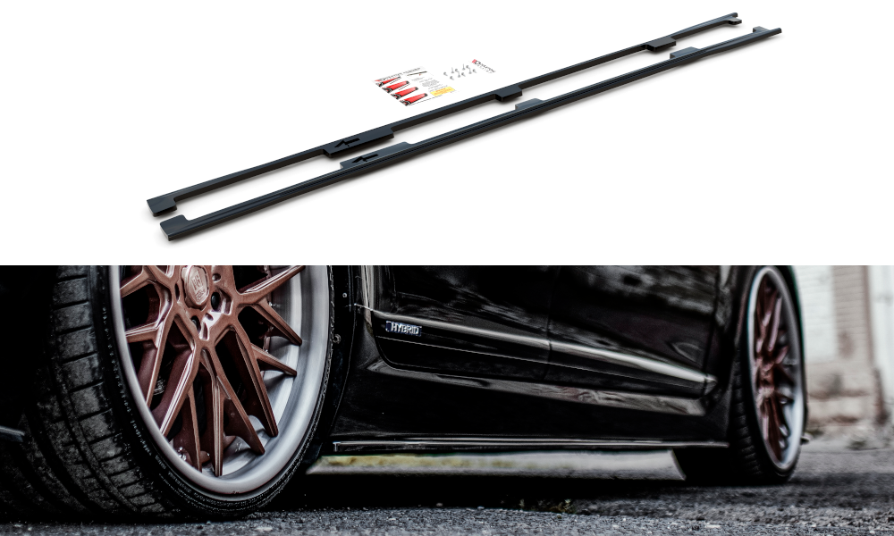 Seitenschweller Ansatz für Lexus LS Long Wheelbase Mk4 Facelift Carbon Look