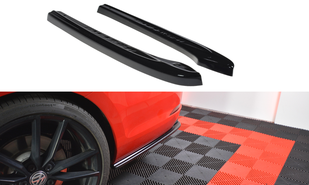 Heck Ansatz Flaps Diffusor V.1 für VW GOLF 7 R VARIANT FACELIFT  schwarz Hochglanz