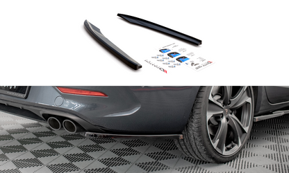 Heck Ansatz Flaps Diffusor für Cupra Leon ST schwarz matt