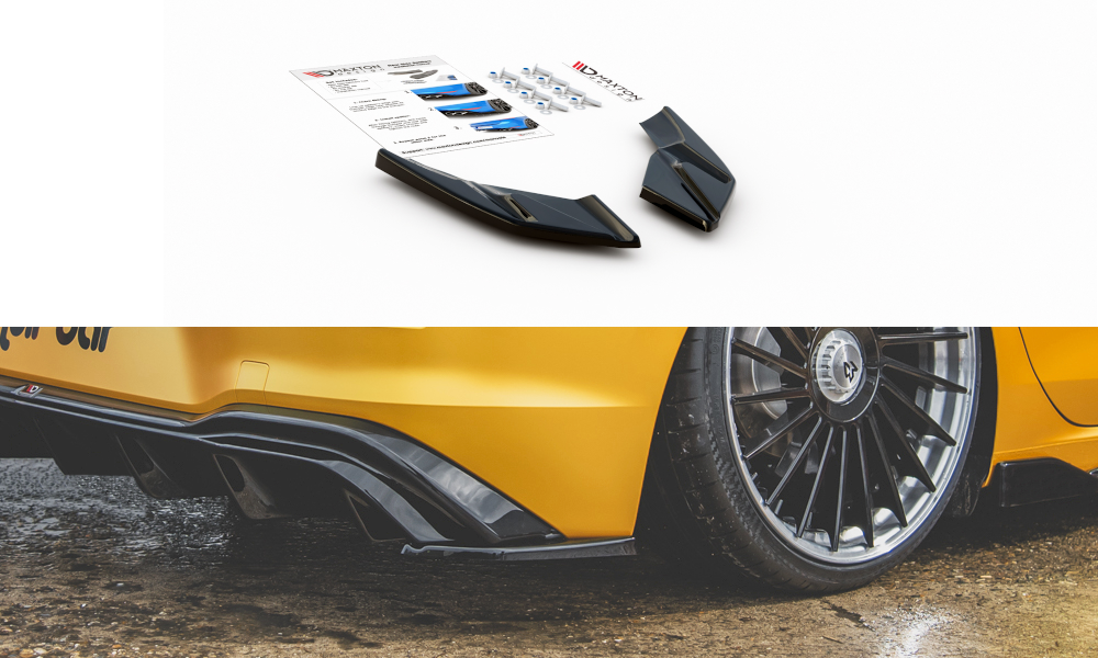 Heck Ansatz Flaps Diffusor für VW Golf 8  Carbon Look