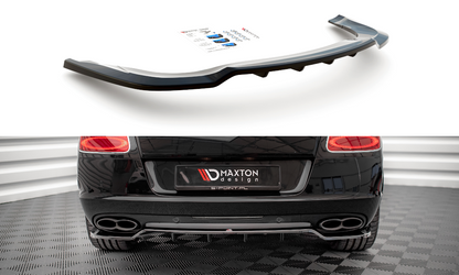 Mittlerer Diffusor Heck Ansatz DTM Look für Bentley Continental GT V8 S Mk2 schwarz matt