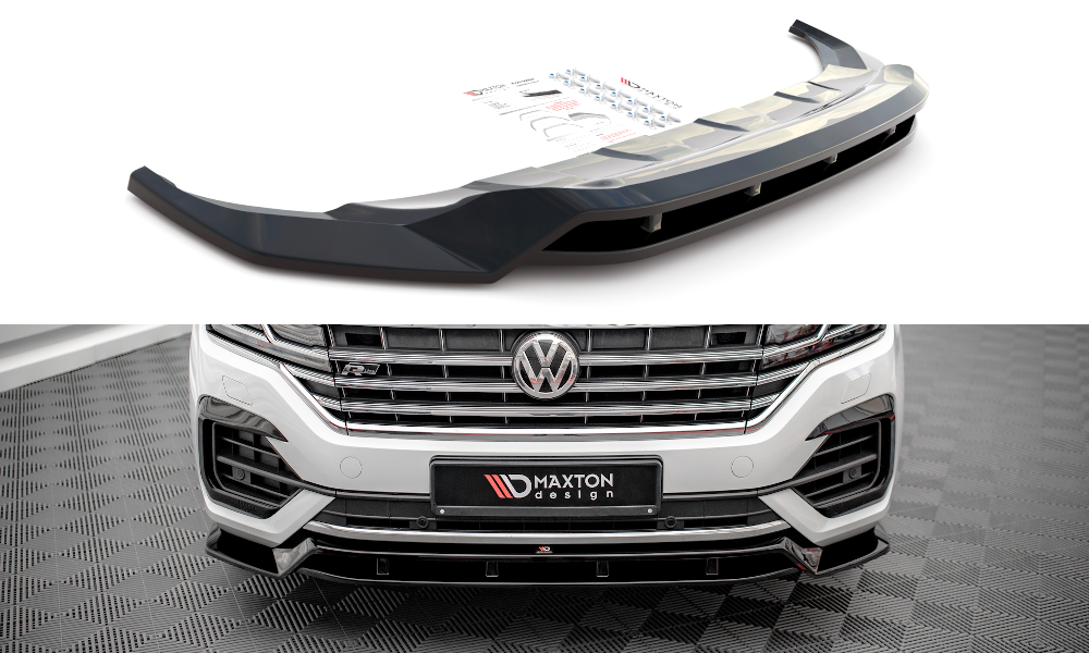 Front Ansatz für Volkswagen Touareg R-Line Mk3 schwarz Hochglanz