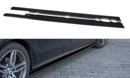 Seitenschweller Ansatz für Mercedes-Benz E43 AMG / AMG-Line W213 schwarz matt