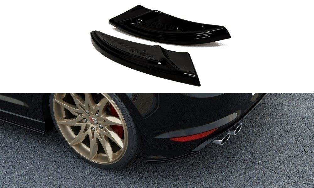 Heck Ansatz Flaps Diffusor V.1 für VW Golf 7 R / R-Line  Carbon Look