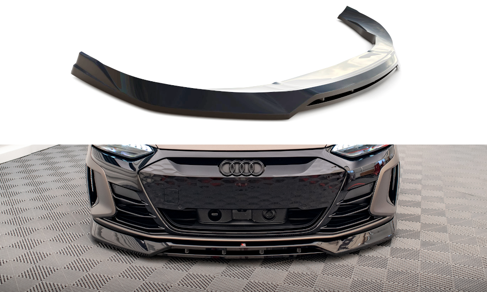 Front Ansatz V.3 für Audi e-Tron GT / RS GT Mk1 schwarz Hochglanz