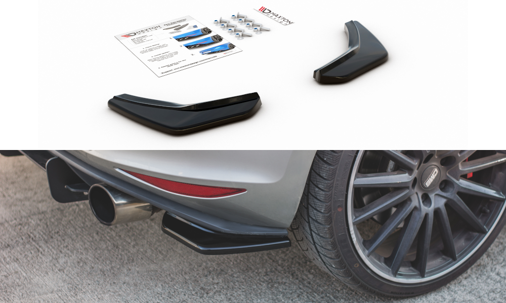 Heck Ansatz Flaps Diffusor V.2 für VW Golf 7 GTI  schwarz Hochglanz
