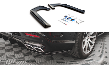 Heck Ansatz Flaps Diffusor V.1 für Mercedes-Benz GLE Coupe 63 AMG C292 schwarz matt